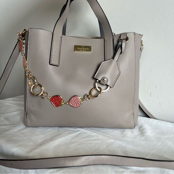 KATE SPADE Grey Tote Satchel Putman Drive Mini Nelle Crossbody Leila Knott - Picture 2 of 10
